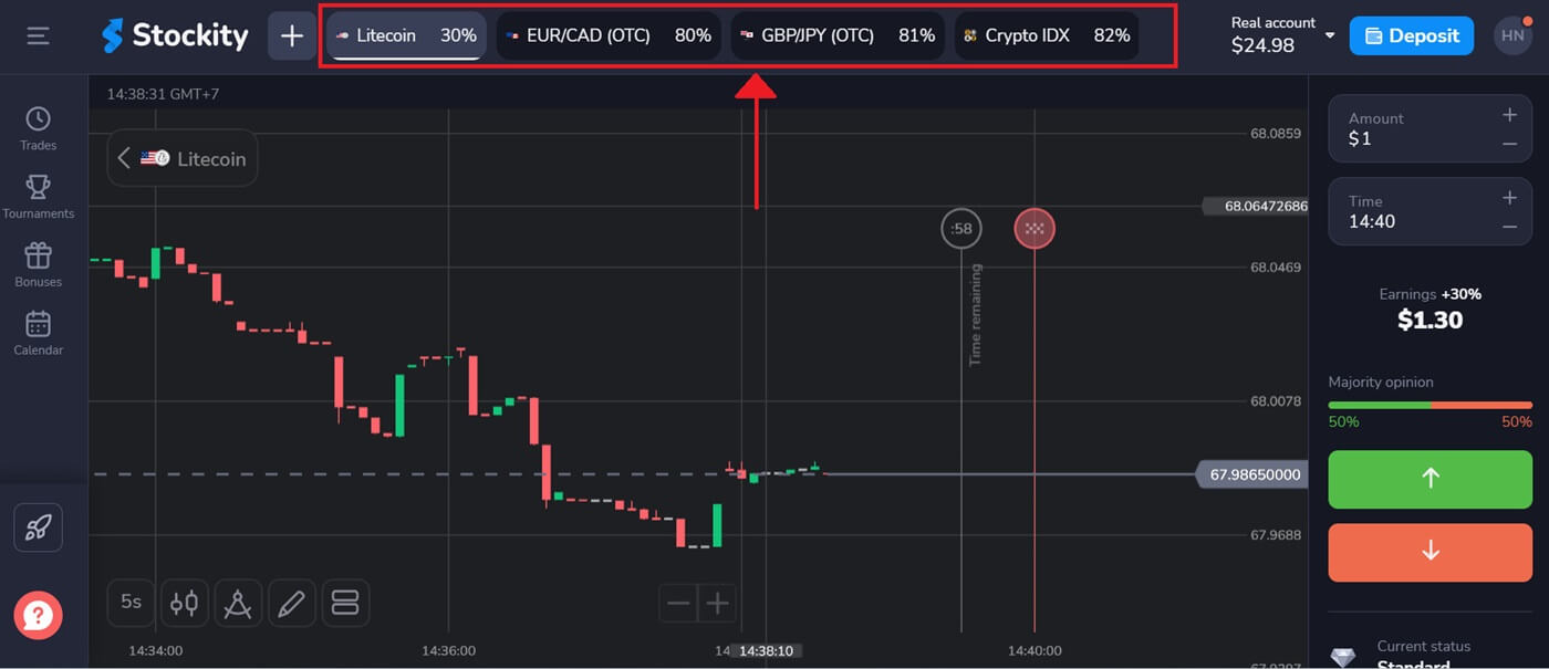 Login e negociação Stockity: inicie opções binárias, Forex e criptografia